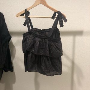 LA VIE Rebecca Taylor cute ruffle top size S